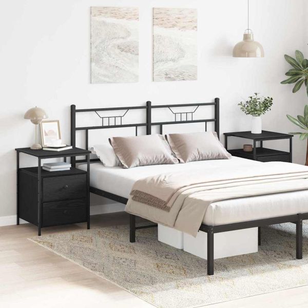 Нощен шкаф 2 pcs Черния дъб 34 x 35,5 x 50 см Инженерно дърво