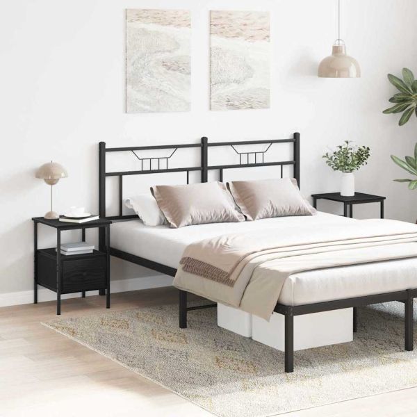 Нощен шкаф 2 pcs Черния дъб 34 x 36 x 50 см Инженерно дърво