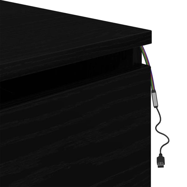 Стенен шкаф за нощно шкафче Черния дъб 50 x 36 x 30 см