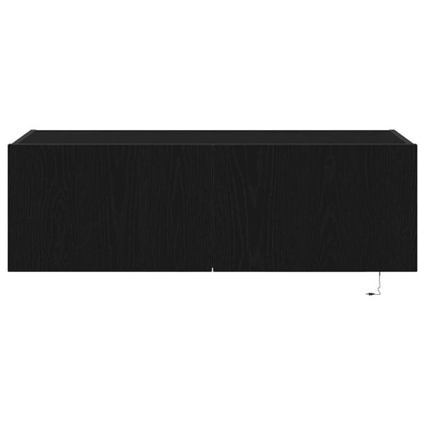 TV стенен шкаф 2 pcs Черния дъб 100 x 35 x 31 cm