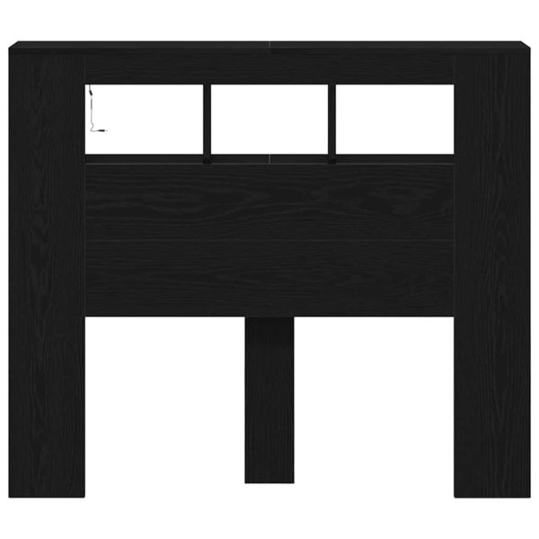 LED глава Черния дъб 120 x 18,5 x 103,5 см Инженерно дърво