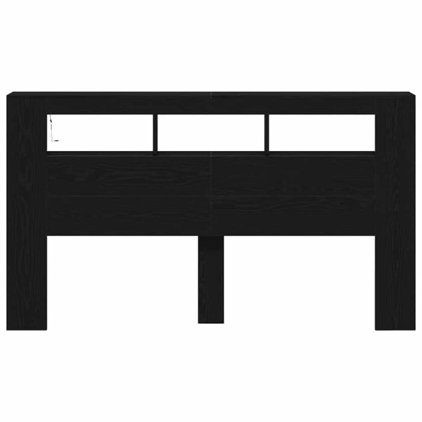 LED глава Черния дъб 180 x 18,5 x 103,5 см Инженерно дърво