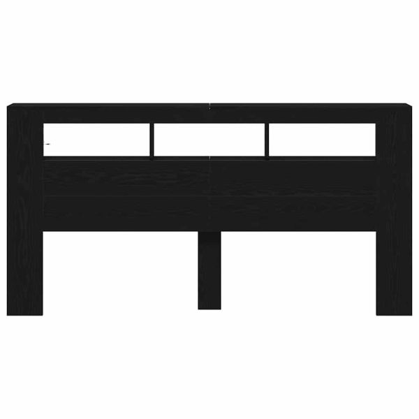 LED глава Черния дъб 200 x 18,5 x 103,5 см Инженерно дърво