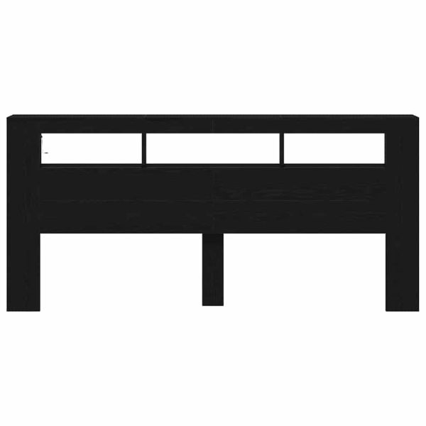 LED глава Черния дъб 220 x 18,5 x 103,5 см Инженерно дърво