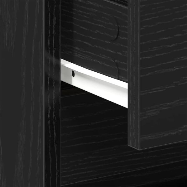 Нощен шкаф 2 pcs Черния дъб 45 x 34 x 44,5 см Инженерно дърво