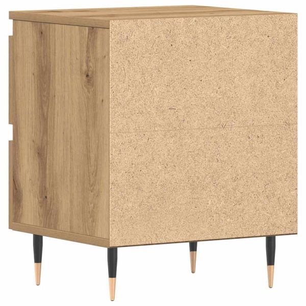 Нощен шкаф с чекмедже 2 pcs Дъб 40 x 35 x 50 см Инженерно дърво