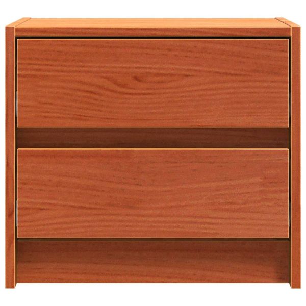 Нощни маси 2 pcs Кафяво с восъчно покритие 40 x 30.5 x 35.5 см