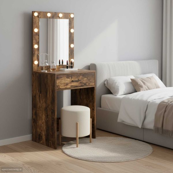 Тоалетка с чекмедже Опушен дъб 50 x 41 x 135 см Инженерно дърво