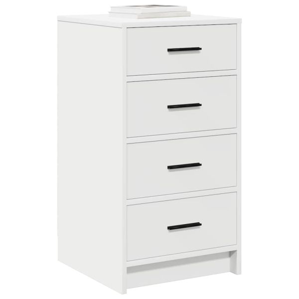 Служебен шкаф с чекмедже Бяло 40 x 41 x 75 см Инженерно дърво