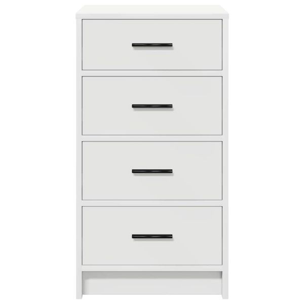 Служебен шкаф с чекмедже Бяло 40 x 41 x 75 см Инженерно дърво