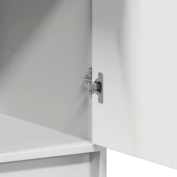 Висок шкаф с чекмедже Бяло 40 x 40,5 x 135 см Инженерно дърво