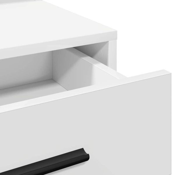 Тоалетка с чекмедже Бяло 79 x 41 x 135 см Инженерно дърво