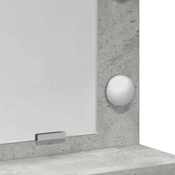 Тоалетка с рафт Циментено сиво 50 x 41 x 135 см Инженерно дърво