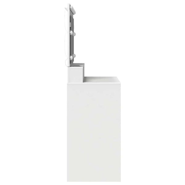 Тоалетка с рафт Бяло 100 x 41 x 135 см Инженерно дърво