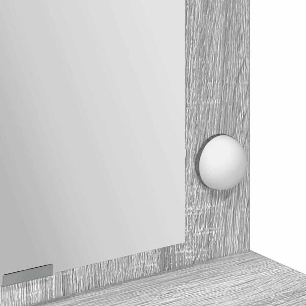 Тоалетка с рафт Сив Сонома 100 x 41 x 135 см Инженерно дърво