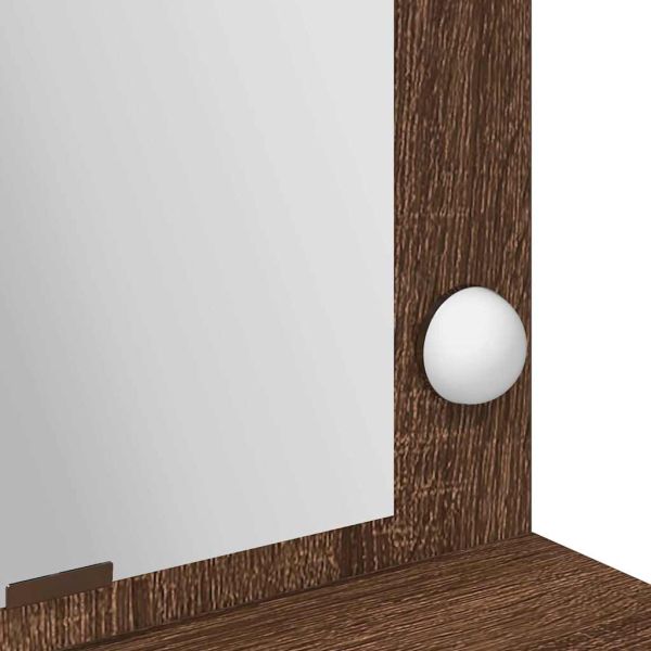 Тоалетка с рафт Кафяв дъб 100 x 41 x 135 см Инженерно дърво