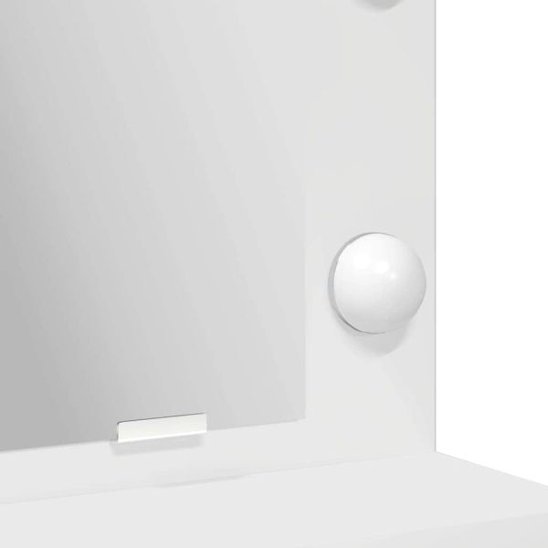 Тоалетка с рафт Бяло 75,5 x 41 x 135 см Инженерно дърво