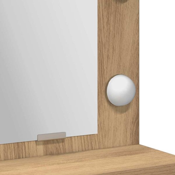 Тоалетка с рафт Дъб 75,5 x 41 x 135 см Инженерно дърво