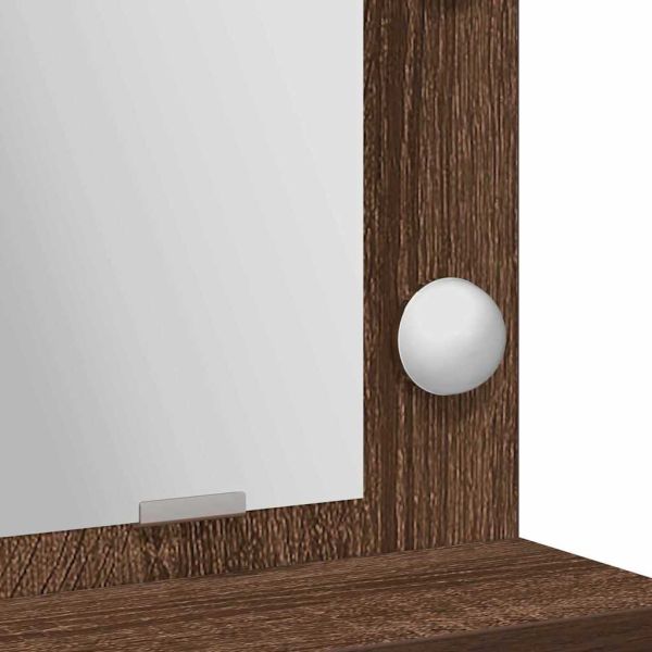 Тоалетка с рафт Кафяв дъб 50 x 41 x 135 см Инженерно дърво