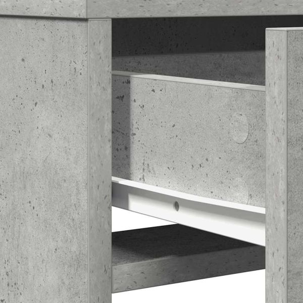 Тоалетка с рафт Циментено сиво 50 x 41 x 140 см Инженерно дърво