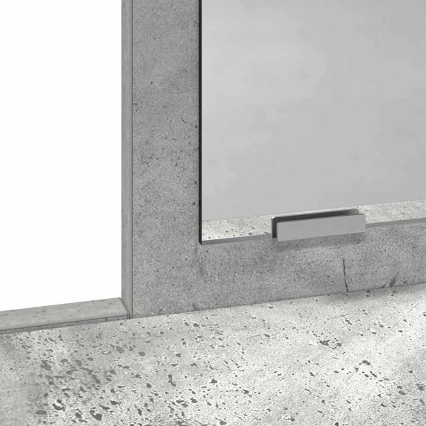 Тоалетка с рафт Циментено сиво 79 x 41 x 140 см Инженерно дърво