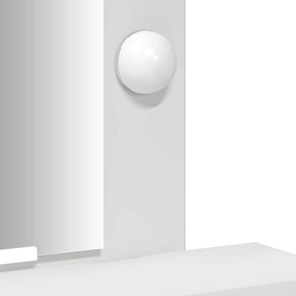 Тоалетка с чекмедже Бяло 50 x 41 x 140 см Инженерно дърво