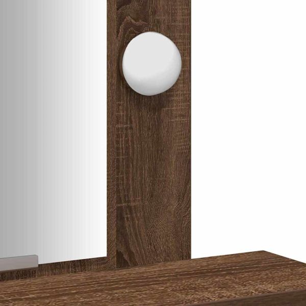 Тоалетка с чекмедже Кафяво 50 x 41 x 140 см Инженерно дърво