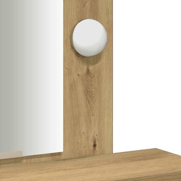 Тоалетка с чекмедже Кафяво 50 x 41 x 140 см Инженерно дърво