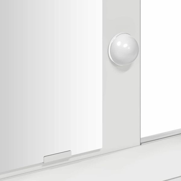 Тоалетка с чекмедже Бяло 79 x 41 x 140 см Инженерно дърво