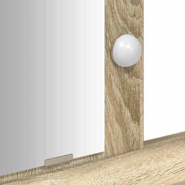 Тоалетка с чекмедже Кафяво 79 x 41 x 140 см Инженерно дърво