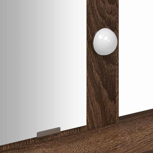 Тоалетка с чекмедже Кафяво 79 x 41 x 140 см Инженерно дърво