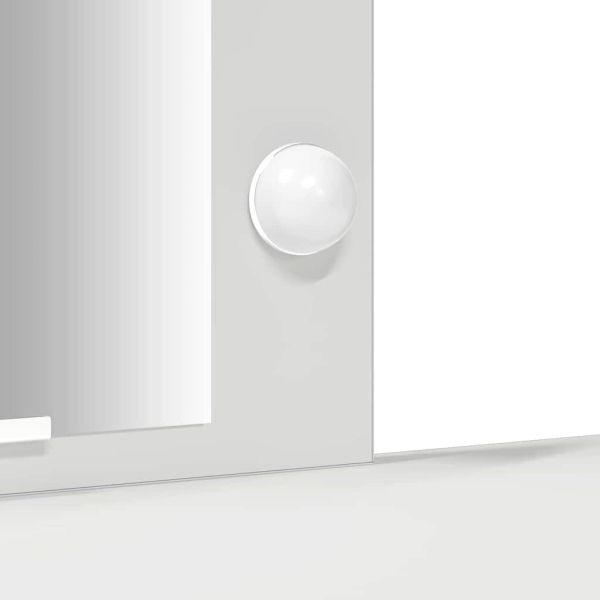 Тоалетка със съхранение Бяло 102 x 33 x 135 см Инженерно дърво