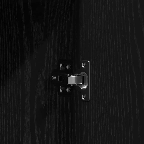 Тоалетка със съхранение Черно 102 x 33 x 135 см Инженерно дърво