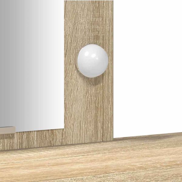 Тоалетка с врата Кафяво 102 x 33 x 135 см Инженерно дърво