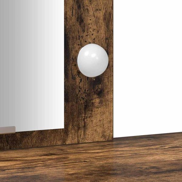 Тоалетка с врата Кафяво 102 x 33 x 135 см Инженерно дърво