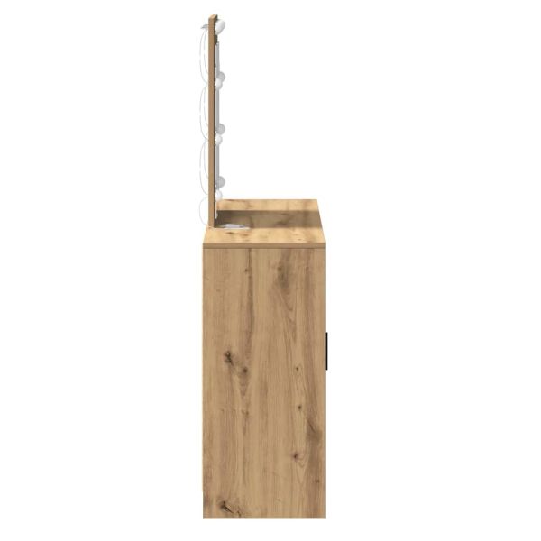 Тоалетка с врата Кафяво 102 x 33 x 135 см Инженерно дърво