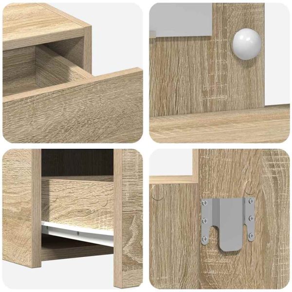 Тоалетка с чекмедже Кафяво 83 x 40 x 70 см Инженерно дърво