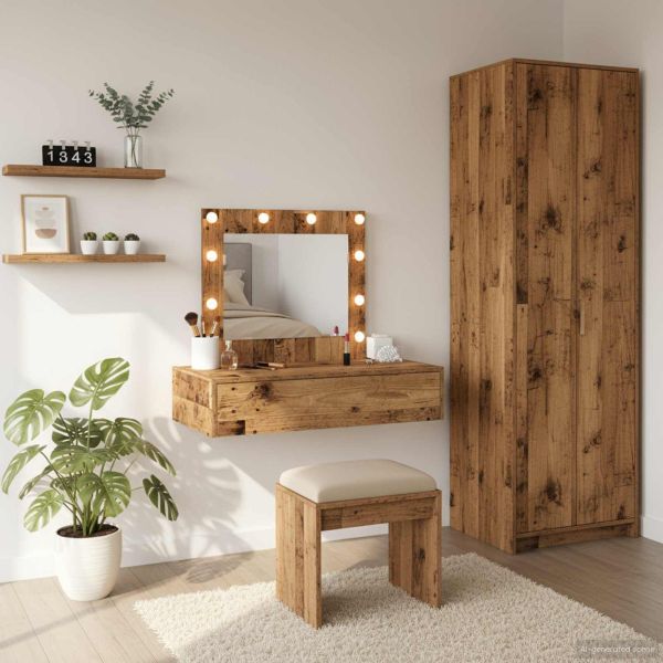 Тоалетка с чекмедже Кафяво 83 x 40 x 70 см Инженерно дърво