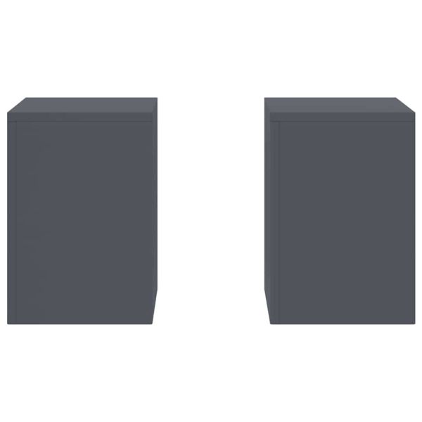 Стойка за растения 2 pcs Антрацит 24 x 24 x 35 см Стомана