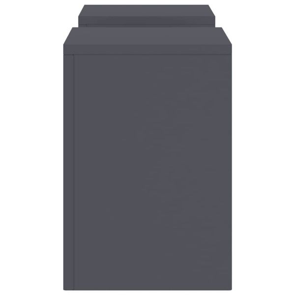 Стойка за растения 2 pcs Антрацит 24 x 24 x 35 см Стомана