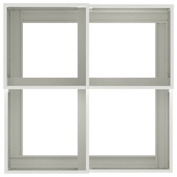 Градинска саксия Бяло 100 x 100 x 48 см Стомана