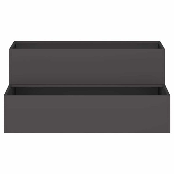 Градинска саксия Черно 100 x 60 x 45 см