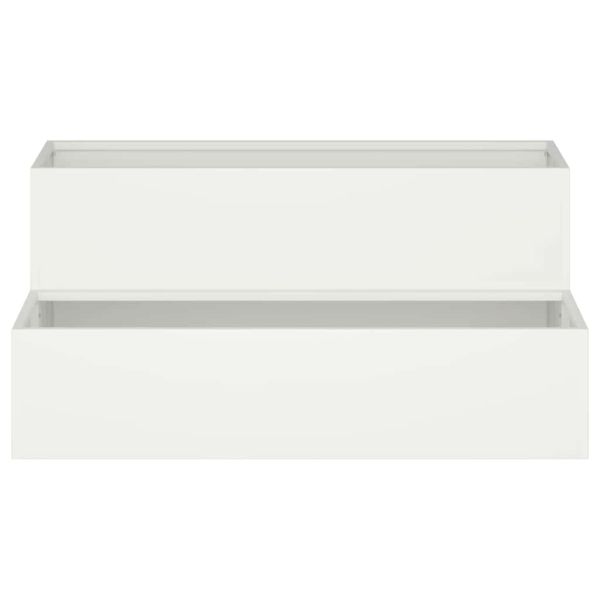 Градинска саксия Бяло 100 x 60 x 45 см