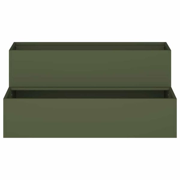 Градинска саксия Маслинено зелено 100 x 60 x 45 см