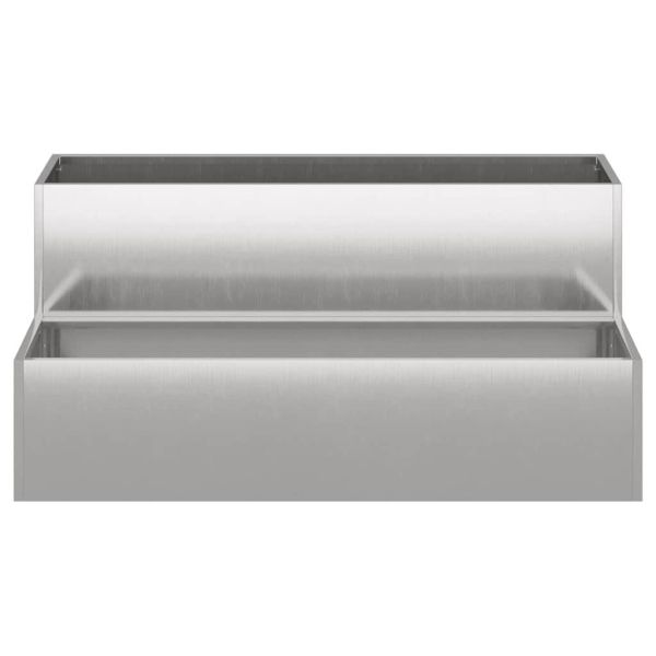 Градинска саксия Сребрист 100 x 60 x 45 см Неръждаема стомана