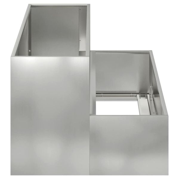 Градинска саксия Сребрист 100 x 60 x 45 см