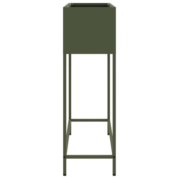 Повдигната градинска саксия Маслиненозелен 100 x 26 x 82 см