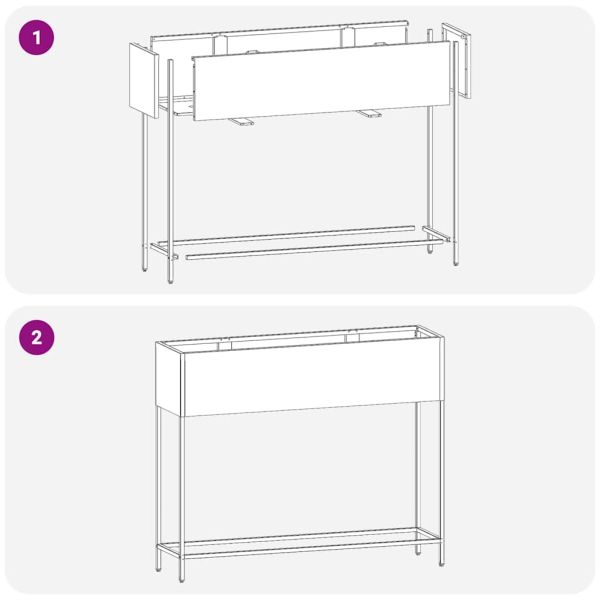 Повдигната градинска саксия Сребрист 100 x 26 x 82 см