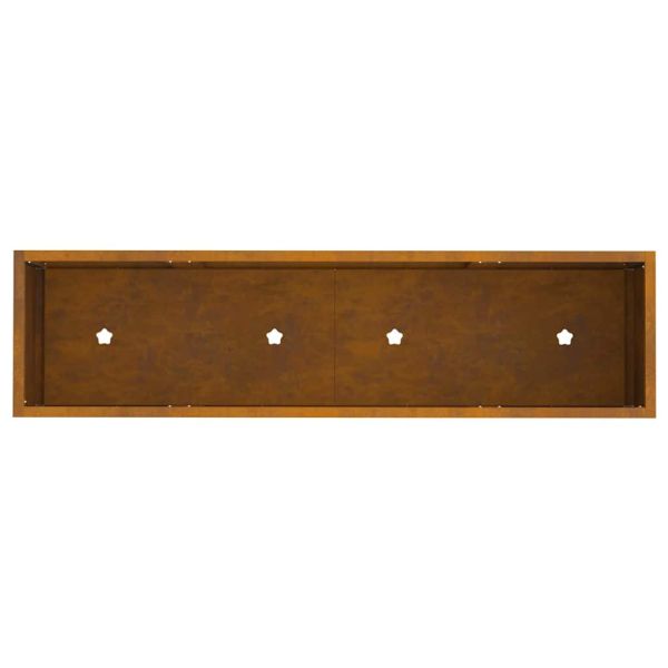 Повдигната градинска саксия Ръждясало 100 x 26 x 82 см Стомана