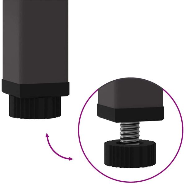 Повдигната градинска саксия Черно 60 x 26 x 45 см Стомана